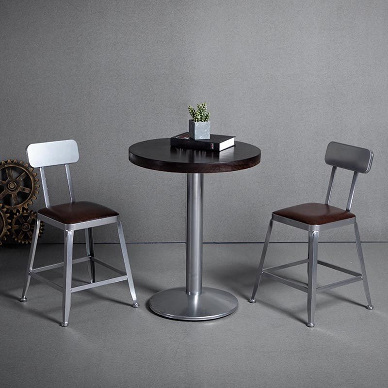 1/2/3 Pieces Industrial Style Solid Wood Bar Table Set Counter Table