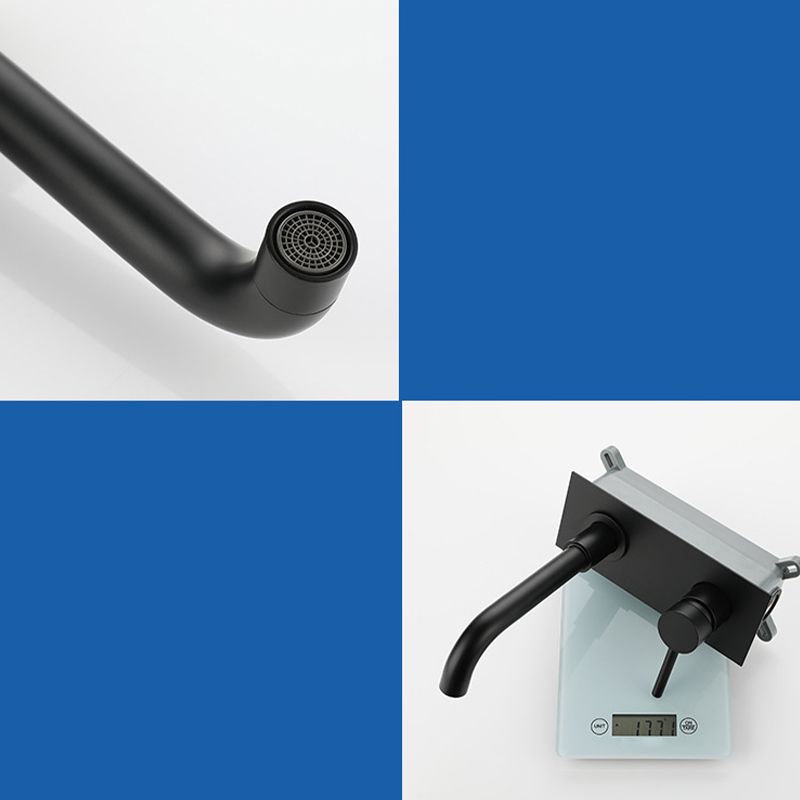 Glam Style Faucet Single Handle Wall Mounted Faucet for Bathroom