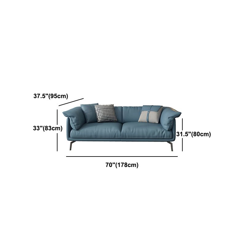 Pillow Arms Cushion Back Contemporary Stain-Resistant Storage Sofa