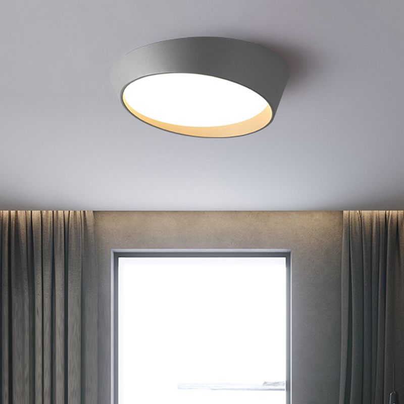 Plafonnier rond encastré en métal de style nordique