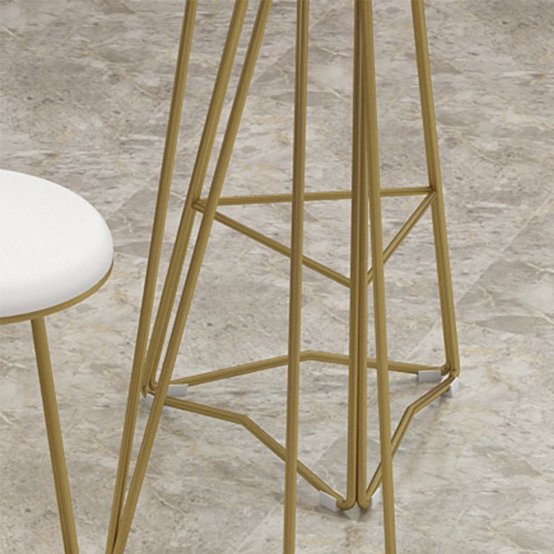 Glam Style Bar Table Rectangle Solid Wood Bar Dining Table for Living Room