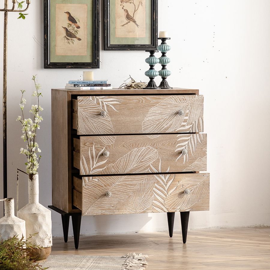 Modern Standard Storage Cabinet Solid Wood Cabinet with Drawer