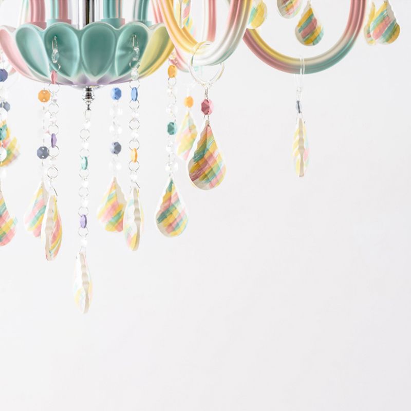 Multi Coloured Glass Pendant Light Sputnik Contemporary Ceiling Light for Living Room