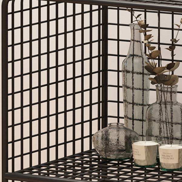 Modern Style Bookshelf Closed Back Metal Standard Bookcase for Home