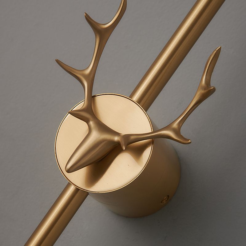 Modern Metal Wall Sconce Linear Shape LED Wall Light with Acrylic Shade for Bedroom