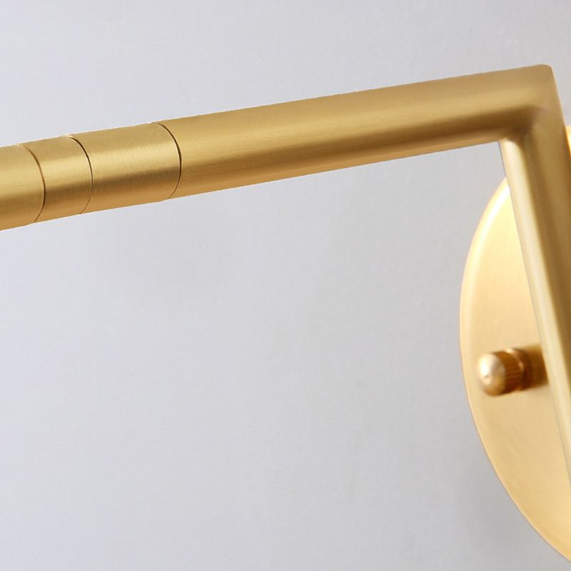 Single Modernism Golden Metallic Shaded Down Wall Mounted for Foyer