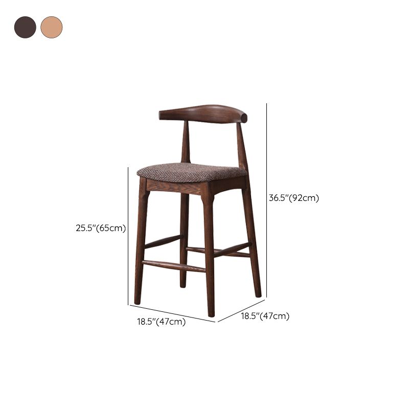 Industrial Fabric Counter & Bar Stools Ash Wood Indoor Stools