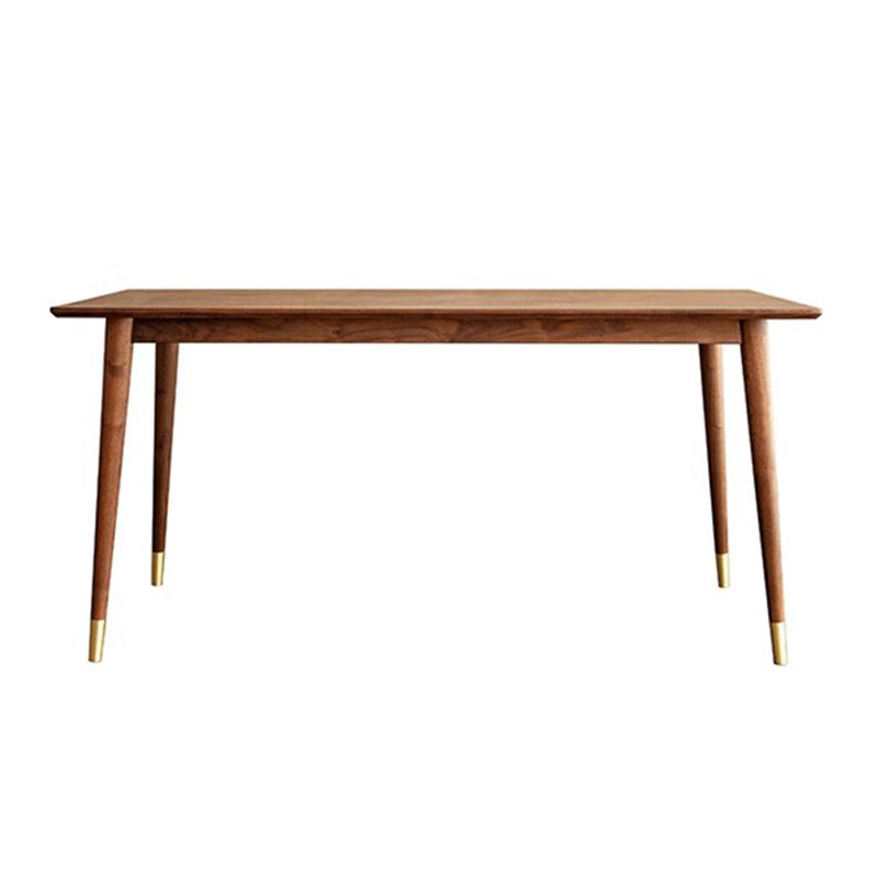 Luxury Pine Wood Table for Restaurant Rectangle Dining Table in Brown with 4 Legs
