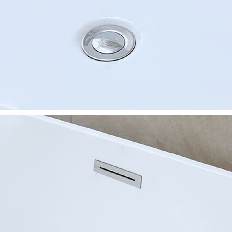 Modern Soaking Bathtub Oval with Drain Acrylic Freestanding Bath Tub