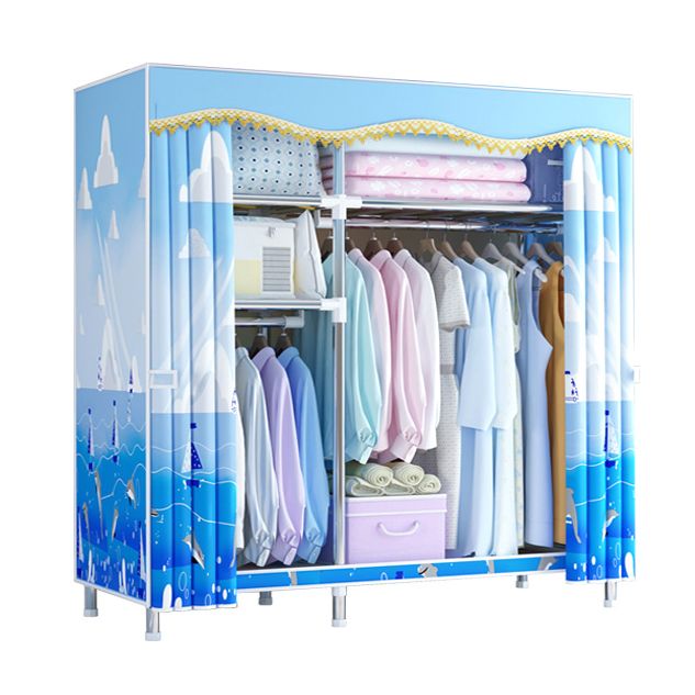 Contemporary Wardrobe Armoire with Legs Metal Wardrobe Cabinet