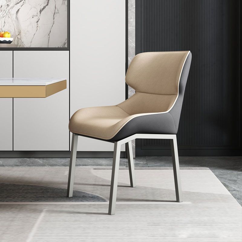 Glam Style Wingback Chair Arm Side Chairs with Metal Legs for Home