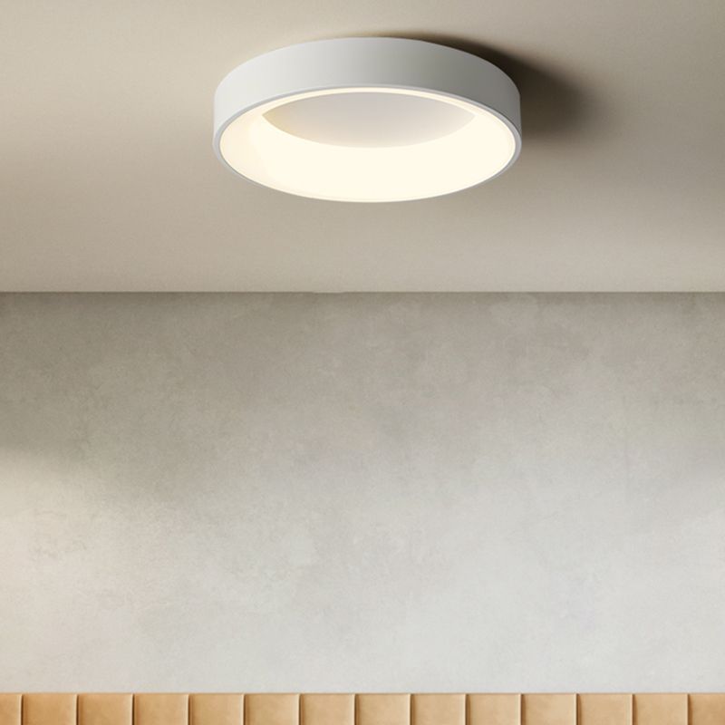 Nouveau Luminaire LED affleurant à tambour moderne 1 luminaire de plafond en acrylique pour
