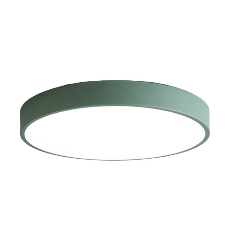 Drum Flush Mount Fixture Simplicity Metal 1 Light Flush Light