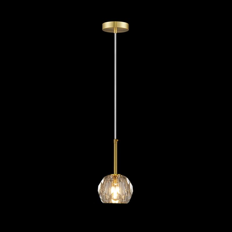 Forme rond Crystal Hanging Light Modern Style Multi Lights Assemblées de luminaires suspendus