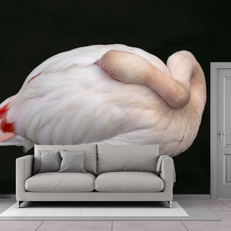 Flamingo Photo Moisture Resistant Mural Decal Modern Wall Decor for Bedroom