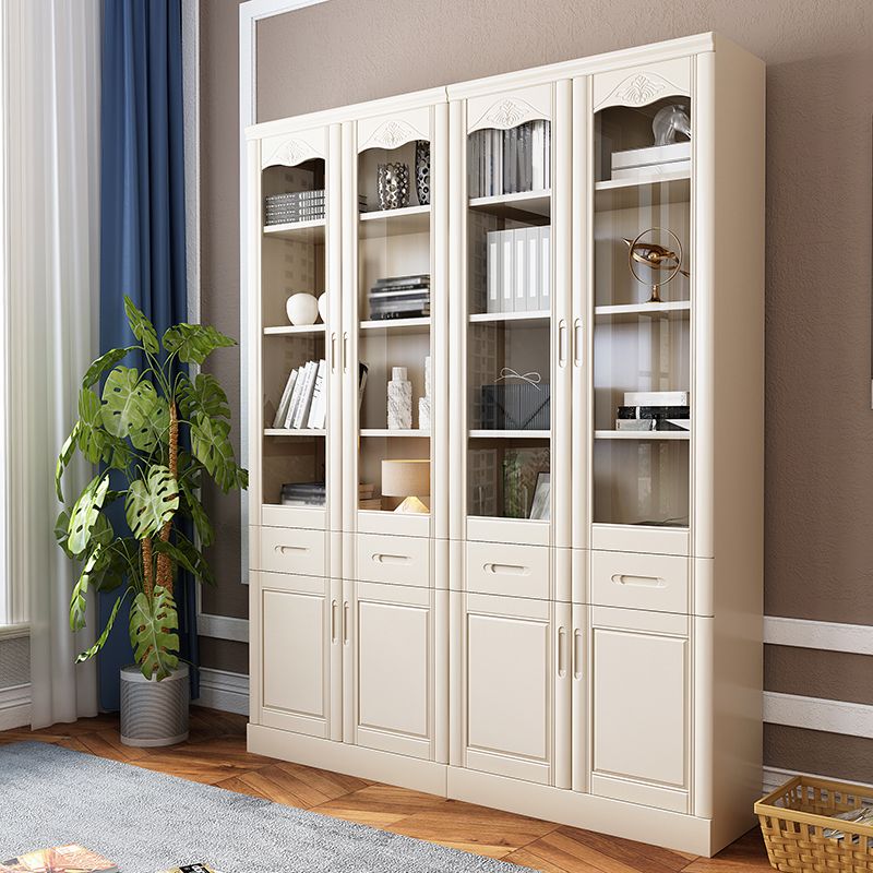 78.74"H Bookcase Contemporary Style Bookshelf with Doors for Home Office