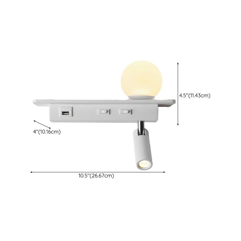 Acrylic Swing Arm Wall Sconce Contemporary 1 Light Wall Mount Light