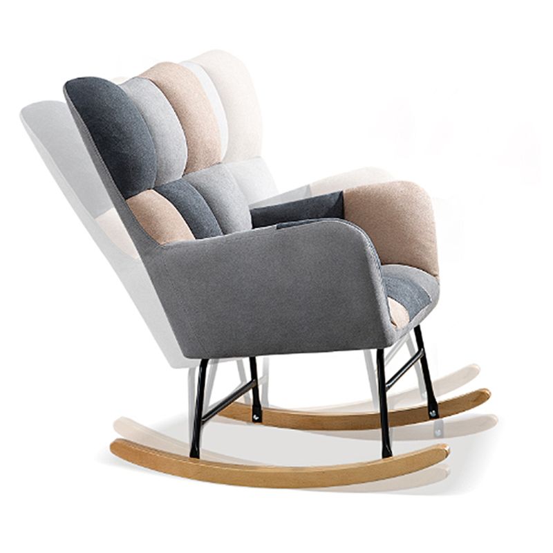 Contemporary Nursery Sofa Rocking Chair Indoor Rocking Chair with Ottoman