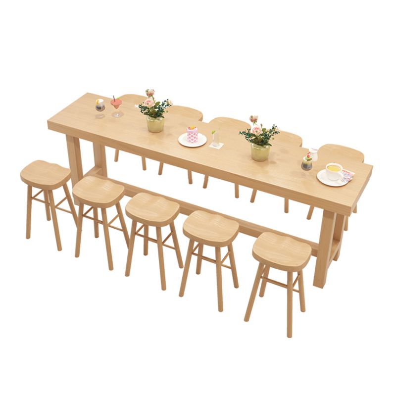 Dining Room Pine Wood Counter Table 42-inch Height Contemporary Bar Table