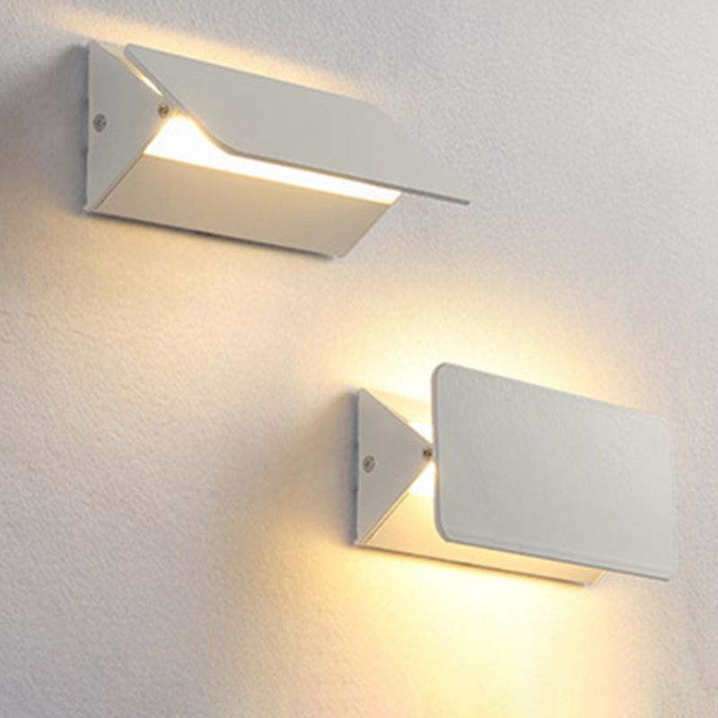 Lámpara de estilo moderno accesorios de iluminación blanca/negra con sombra acrílica para dormitorio