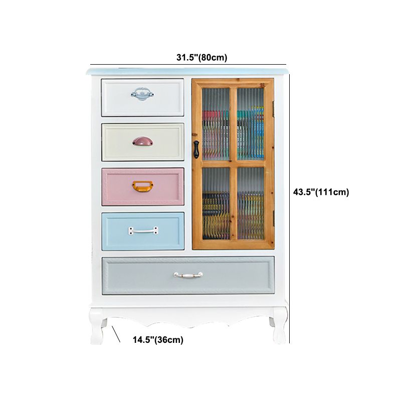 Nautical Engineered Wood Storage Chest Bedroom Chest with Drawers