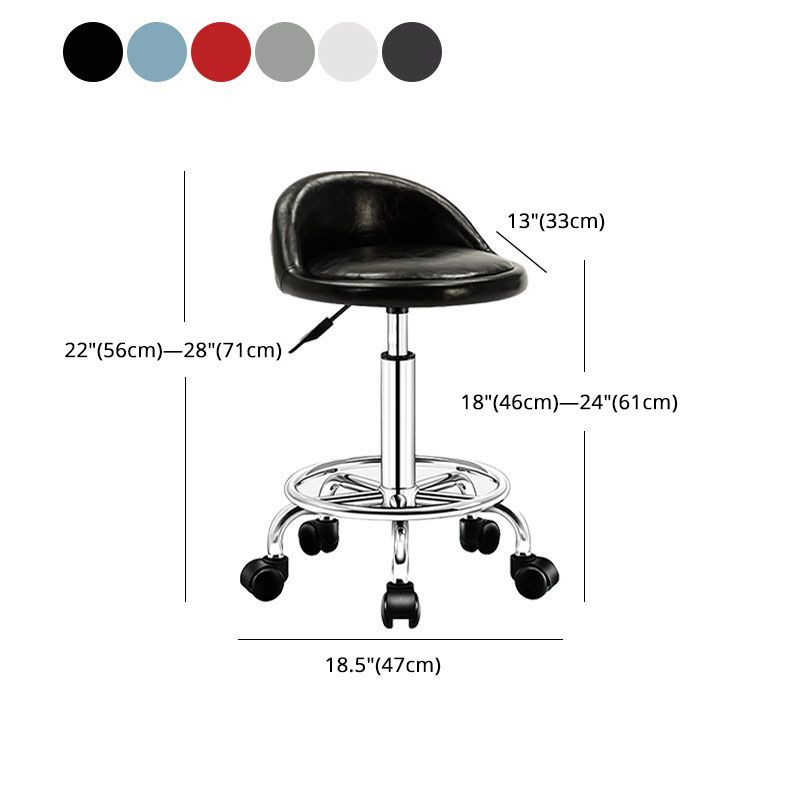 Modern Rotatable Liftable Counter Stool Steel Barber Shop Bar Stool with Cushion