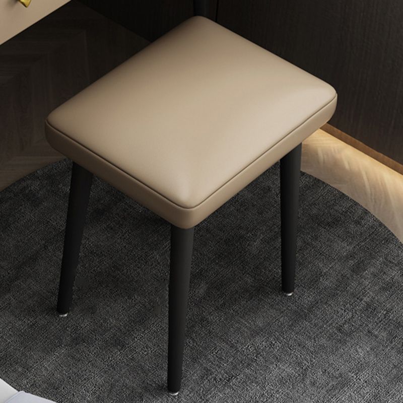 3-Drawer Modern Stone Vanity Makeup Dressing Table with Stool