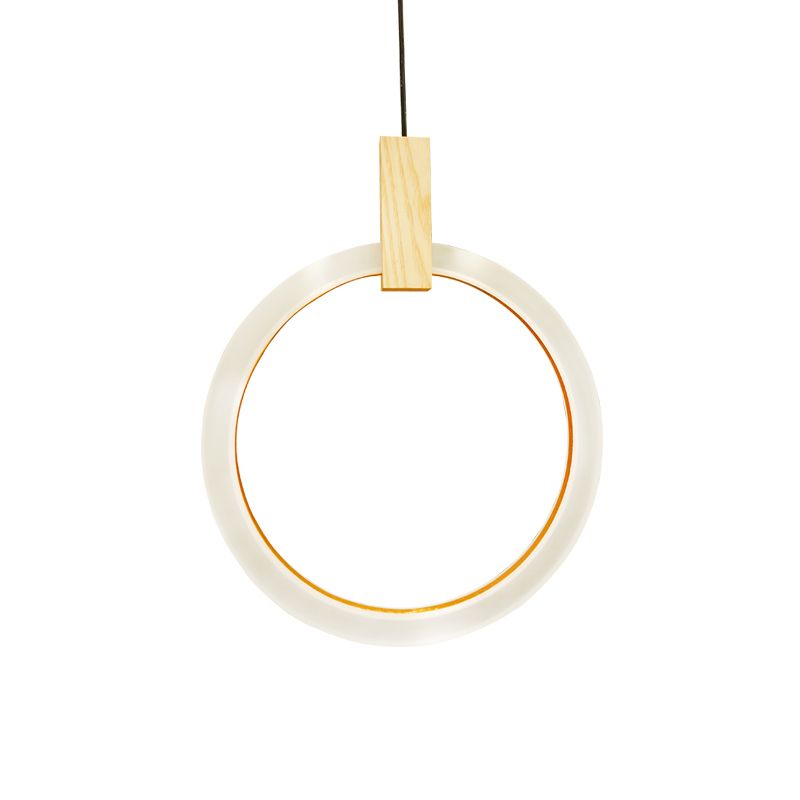1/3-Licht-Schlafzimmer-Suspension Anhänger mit Ring Acrylschatten weiß hängende Deckenleuchte, 8 "/12"/16 "Dia