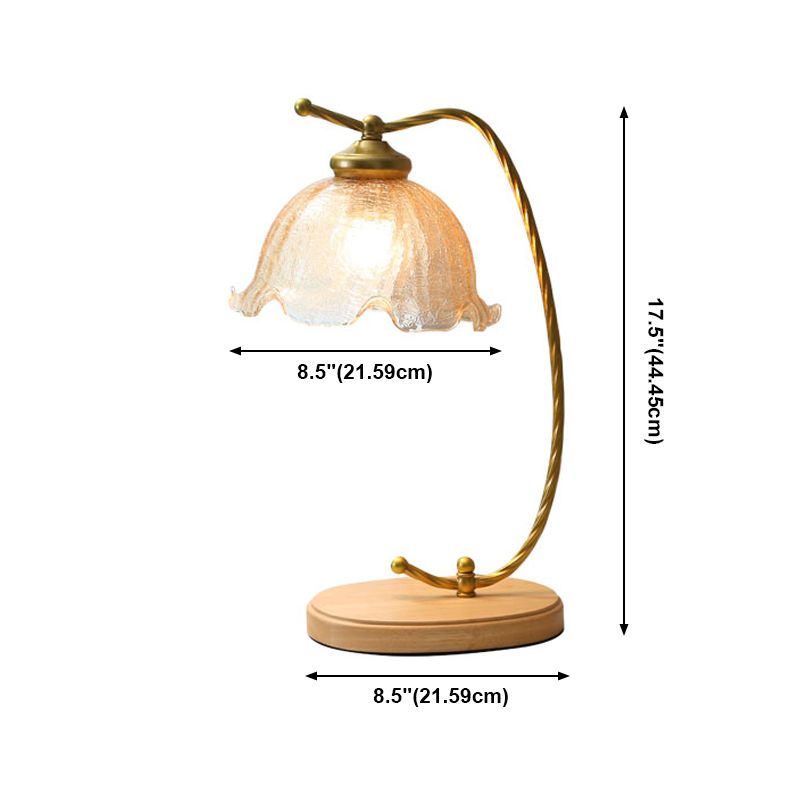 Lampade da tavolo da notte a forma di fiore 1 moderno lampada leggera in oro