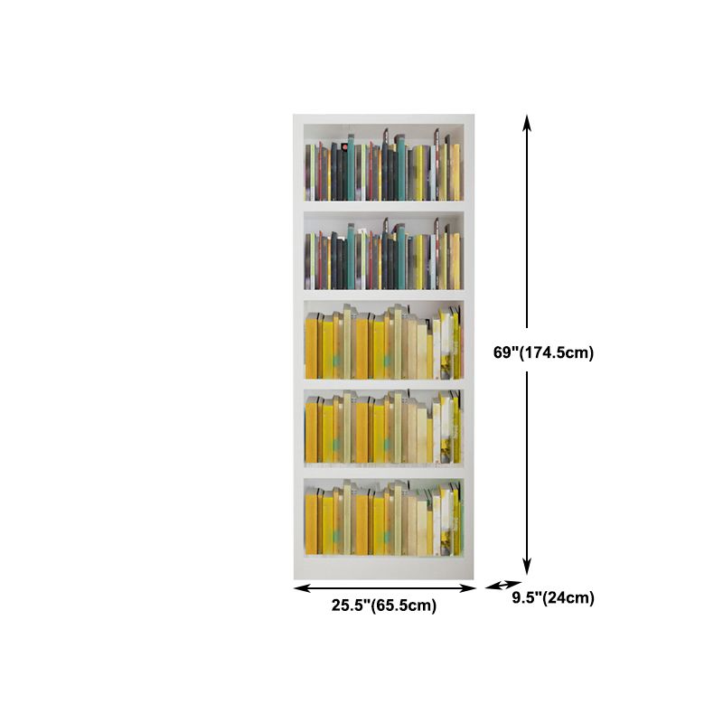White Modern Style Bookshelf Engineer Wood Bookcase for Home