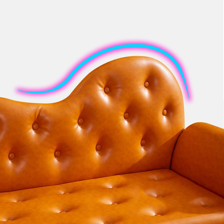 Modern Chaise Lounge Faux Leather Chaise Lounge Couch for Bedroom