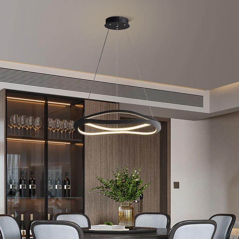 Spiral Shade Metal Kroonluchter Lichten Moderne 2-lichte kroonluchter verlichtingsarmaturen