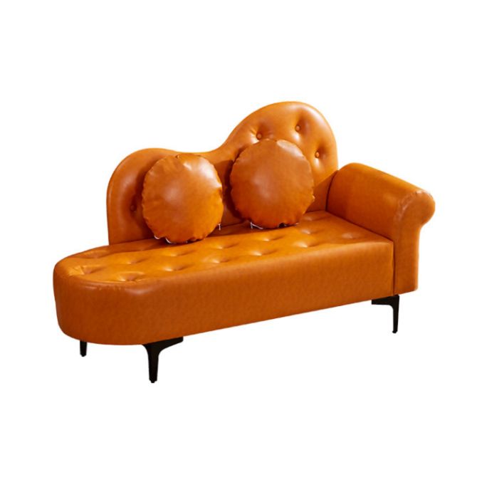 Modern Chaise Lounge Faux Leather Chaise Lounge Couch for Bedroom
