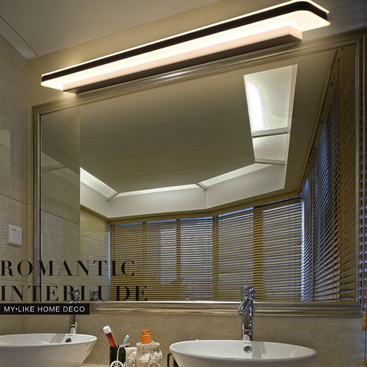 Metalen spiegel wandlampen moderne eenvoudige stye multi -heads wandbevestiging in zwart