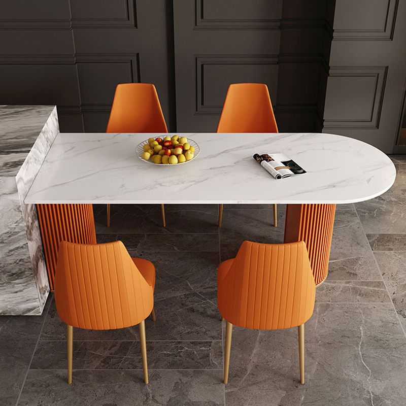 Metaal eigentijdse gratis vorm eettafel gesinterde stenen tafel voor eetkamer en keuken
