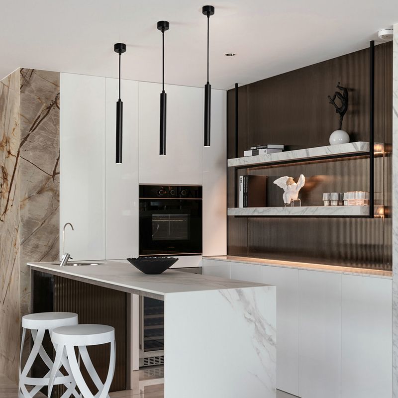 Éclairage suspendu linéaire Métal de style moderne 1 pendentif léger pour le restaurant