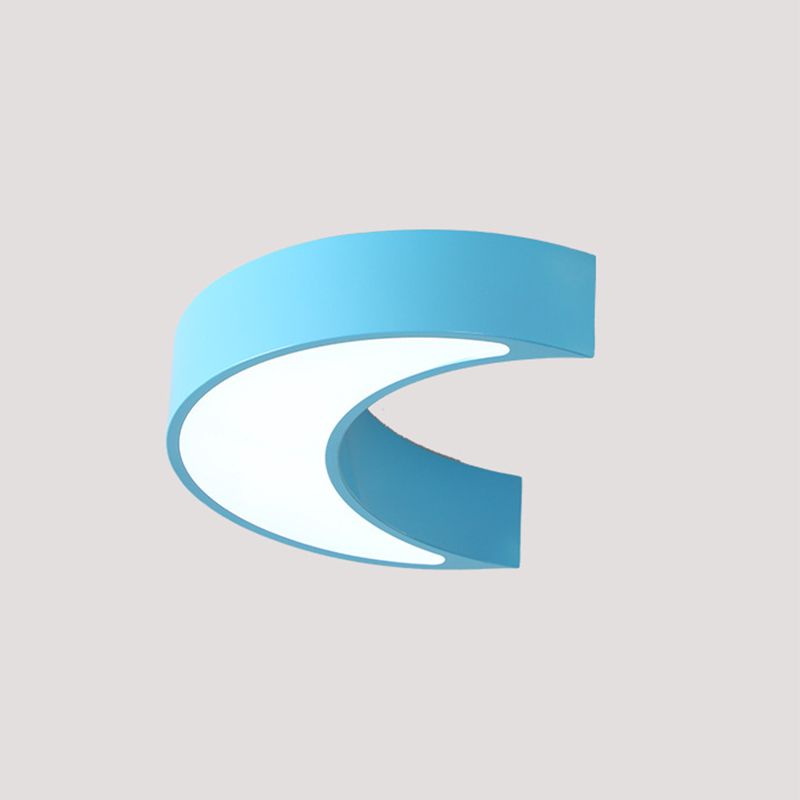 Moon Bedroom Inbouwarmatuur Acryl LED Simplicity Plafondverlichting in blauw