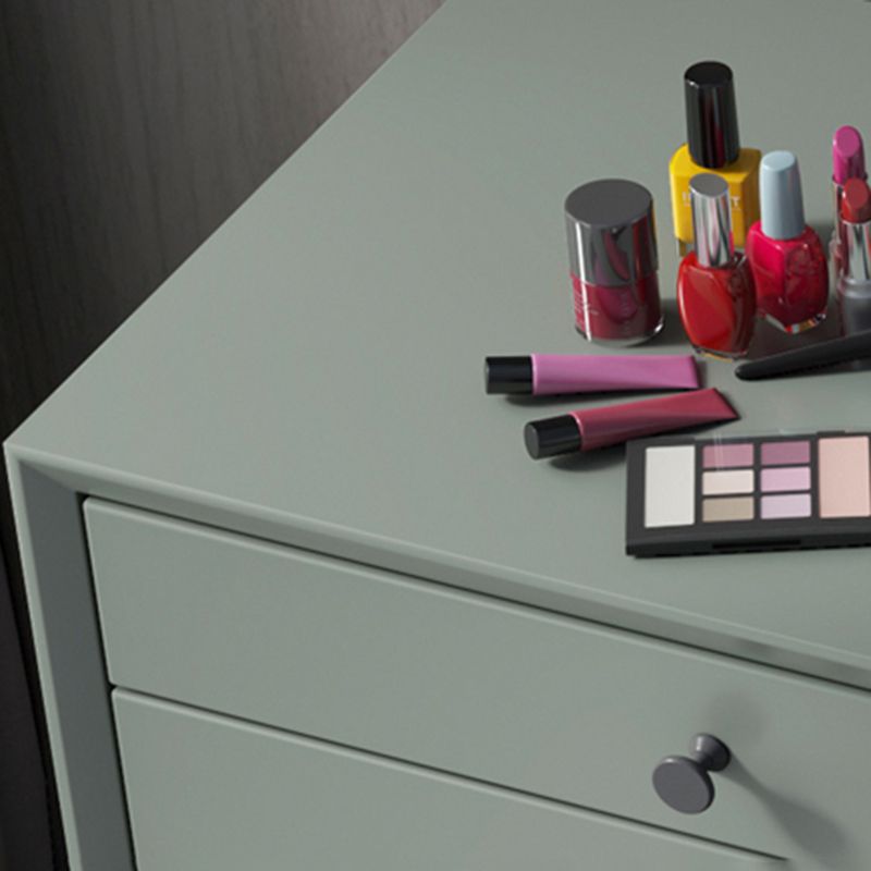 Contemporary Wood Vanity Makeup Table Set 3 Drawer Dressing Table