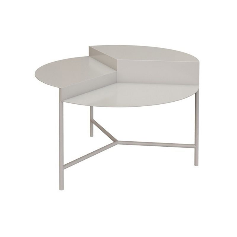 Mid-Century Modern Round Coffee Table with 3 Legs in Iron Cocktail Table