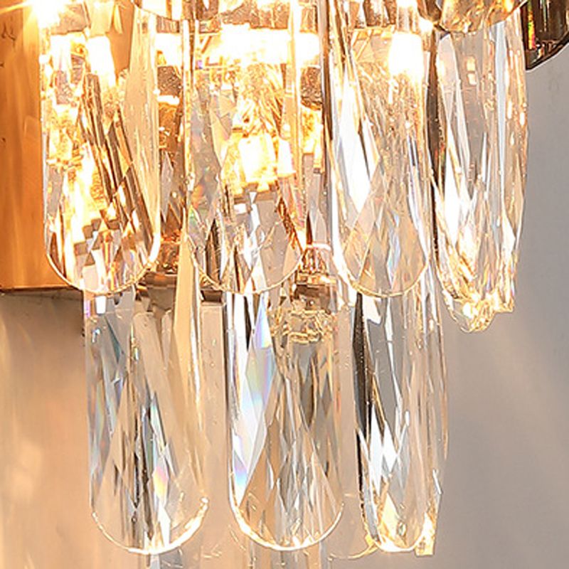 Crystal Shade Wall Light Fixture Postmodern Wall Light Sconce for Bedroom