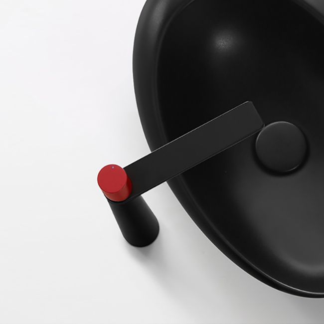 Modern Vessel Bathroom Sink Porcelain Oval Shut-Off Valve Included Vessel