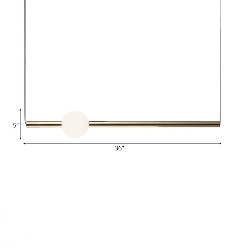 Tube White/Gold Glass Chandelier Lamp Modernist 1 Lights Gold/White Led Ceiling Pendant Light with Horizontal/Vertical Design