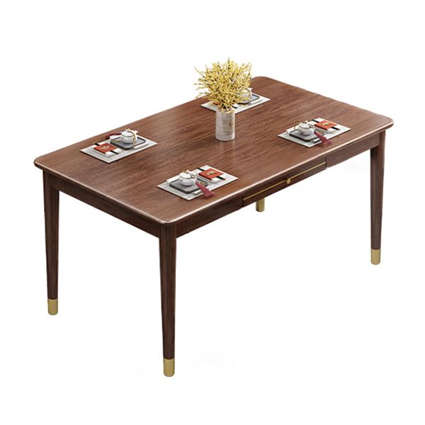 Traditional Luxury Dining Table Solid Wood Rectangle Dining Table for Home Use