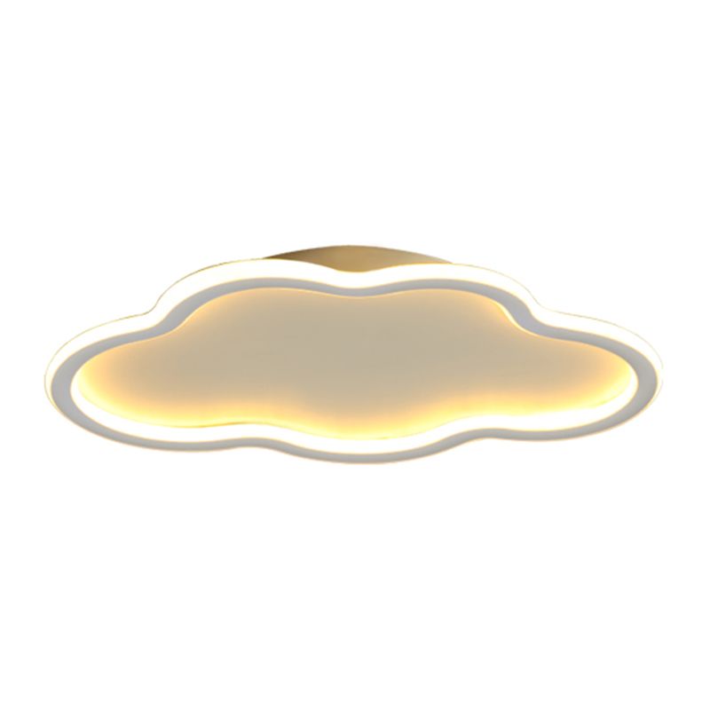 Luminaire encastré en forme de nuage, plafonnier simple en blanc pour le salon