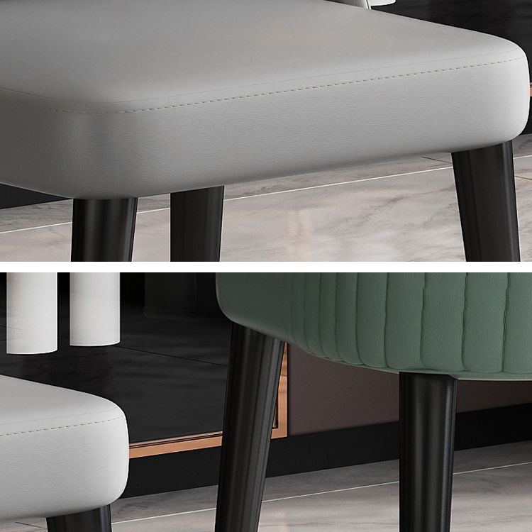 Green and Gray Dining Chairs Glam Style Parsons Dining Side Chair