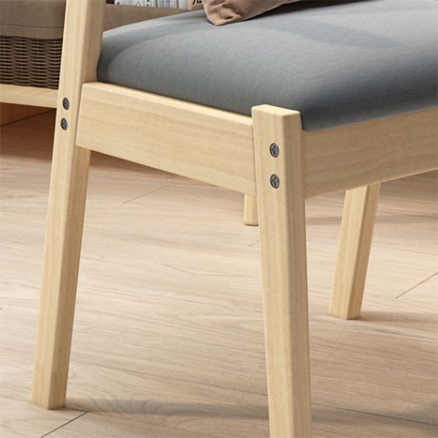Sillón de madera contemporáneo para interiores y exteriores, sillón con respaldo abierto