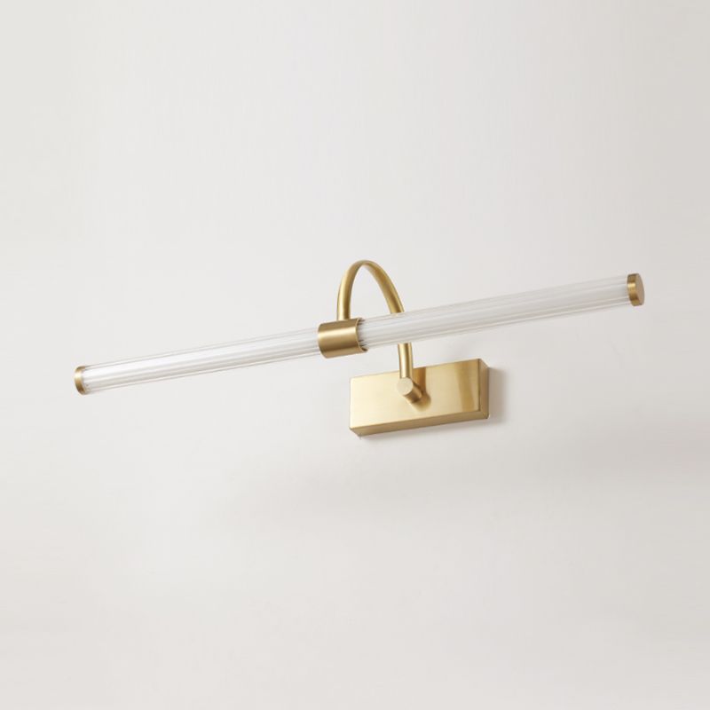 Occero da parete in metallo in metallo lineare Stile moderno 1 illuminazione a supporto a parete a specchio leggero