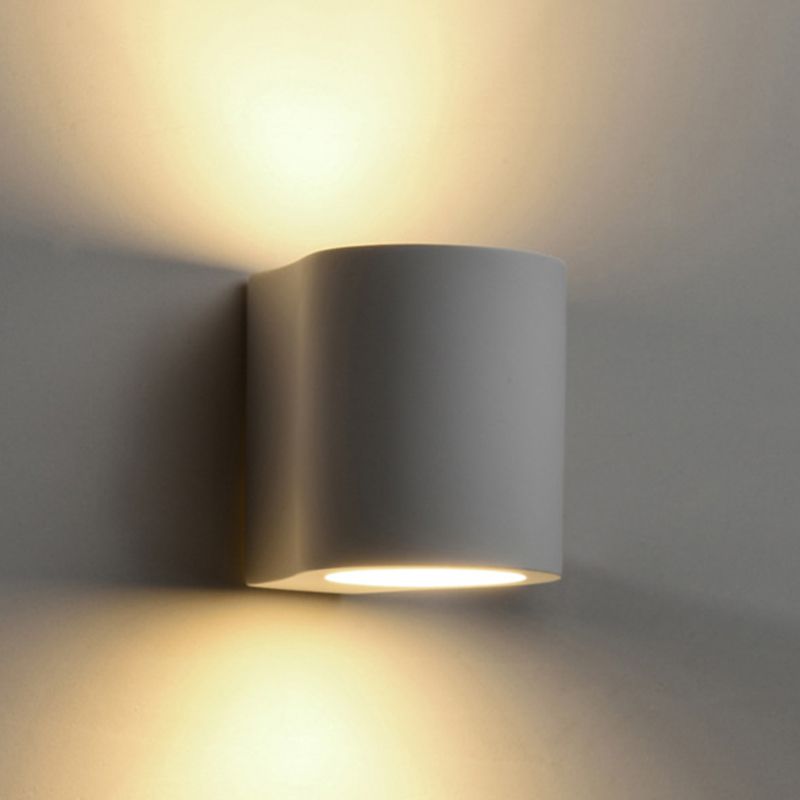 Modern Style Cylinder Wall Sconce Metal 2 Light Sconces for Outdoor