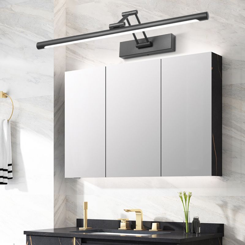 Single Modernism Black Bathroom Vanity Light LED Bath Bar for Bedroom