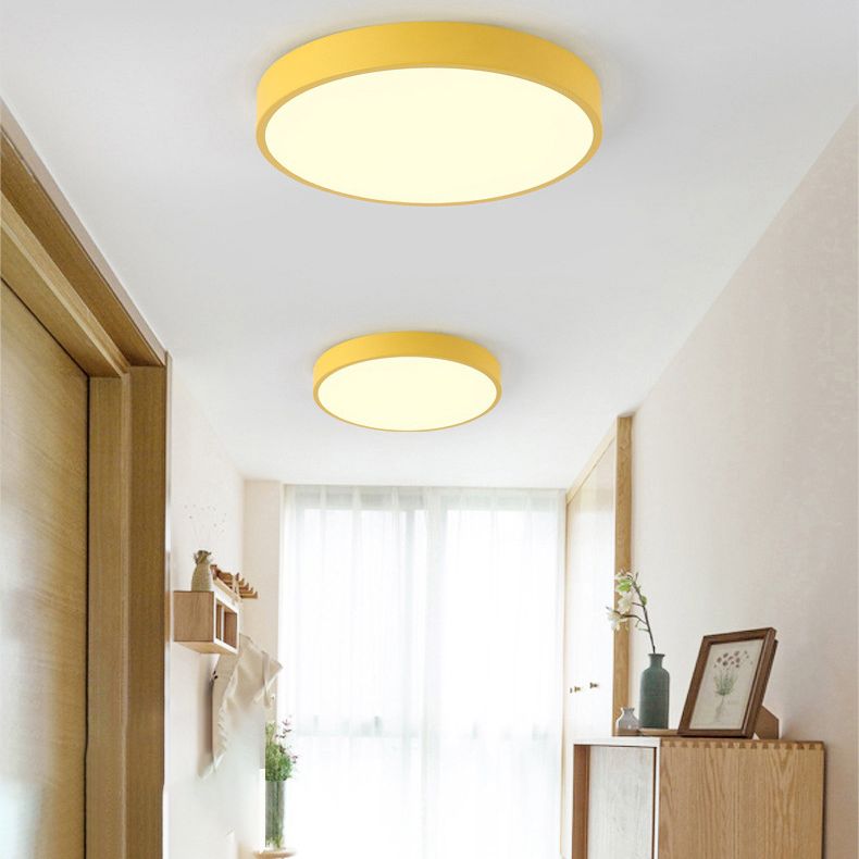 Runde, bündige Acryl-Deckenleuchten im modernen Stil, 1-flammige Einbauleuchten